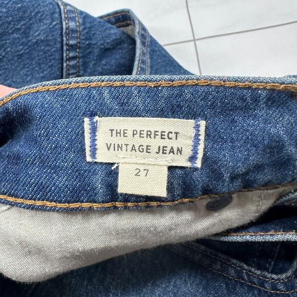 Madewell Jeans Womens 27 Blue Perfect Vintage Haight Wash High Rise Tapered Leg - Picture 5 of 14